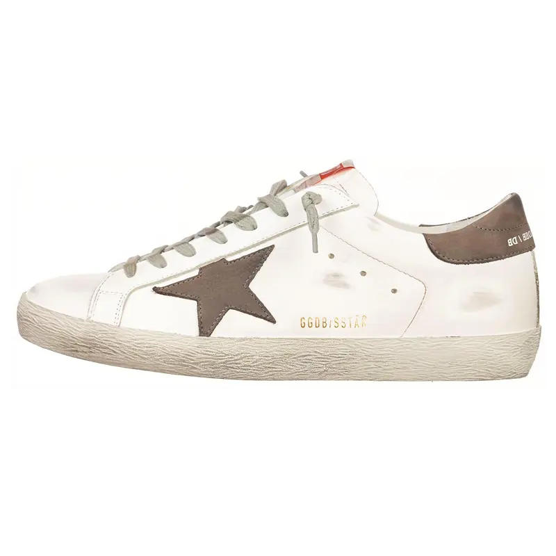 Golden Goose Super Star Low top Stylish Skateboarding Shoes Men's White Gray