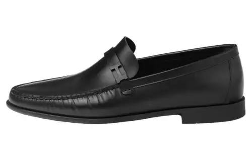 HERMES Idem Loafers Men's Black
