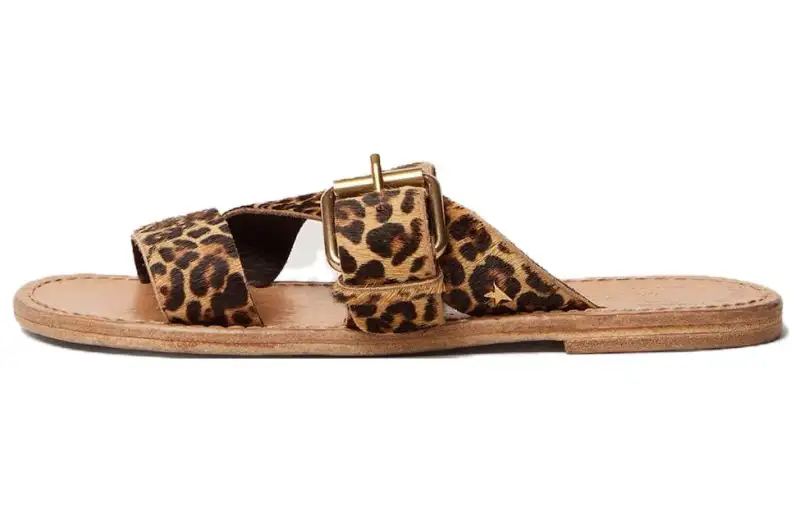 Golden Goose Leopard-print Buckle Sandals