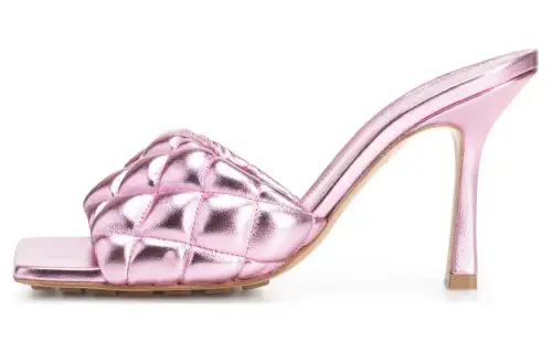 Bottega Veneta Quilted Square Toe Sandals Women's