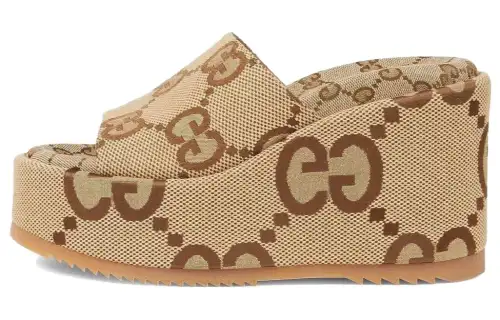 GUCCI Slide Slippers Women's Brown