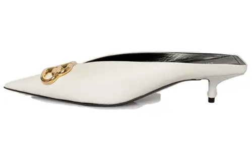 Balenciaga Knife Slippers Women's White