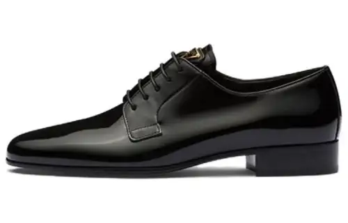 PRADA Triangle Logo-appliqué Oxford Shoes