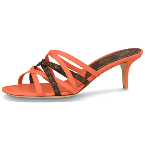 LOUIS VUITTON Revival Slide Slippers Women's Orange