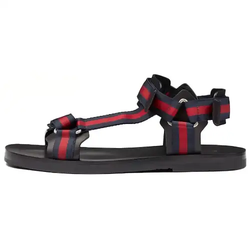 GUCCI Leather Beach Sandals Men's Black