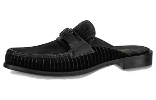 LOUIS VUITTON Major Closed Toe Slippers Women's Black