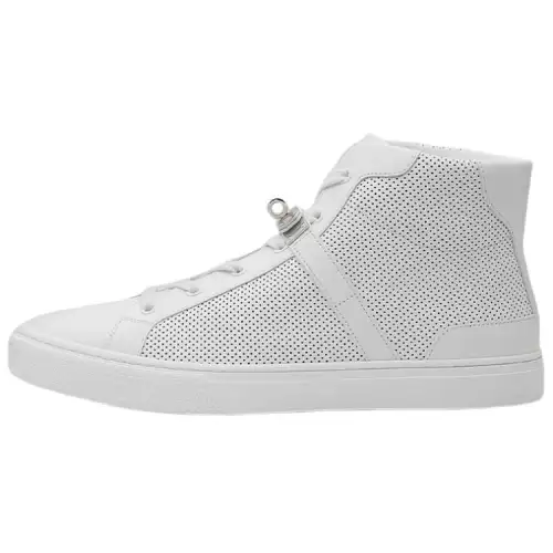 HERMES Daydream Leather High top Stylish Skateboarding Shoes Men's White