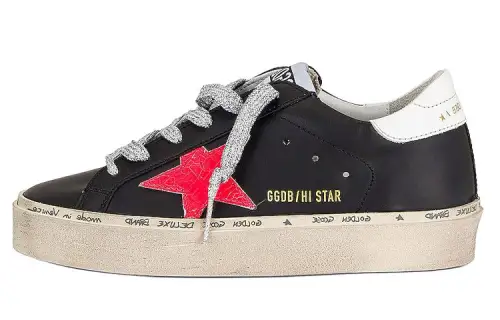 Golden Goose Hi Star Skateboard Shoes Women's Low Top Black