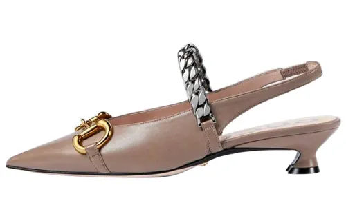 GUCCI Irregular Heel High Heels Women's Brown