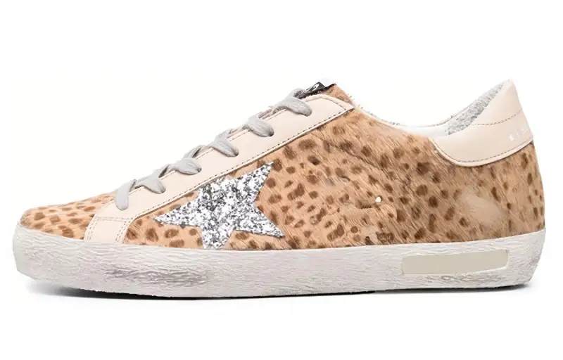 Golden Goose Super Star Leather Stylish Skateboarding Shoes Women's Gray