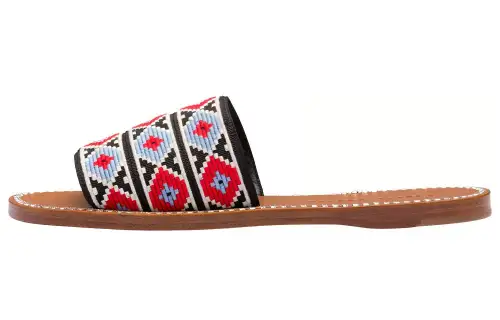 MIU MIU Slide Slippers Women's Red/Blue