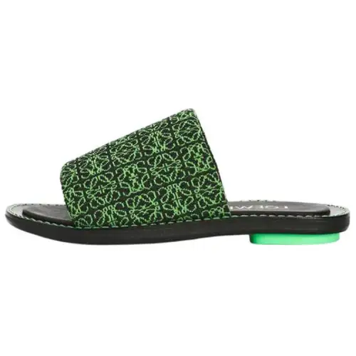 LOEWE Anagram Slide Slippers Women's Green