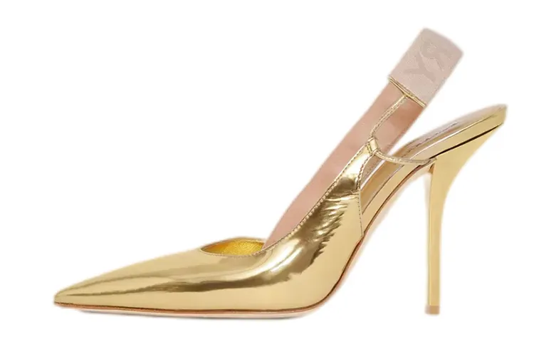Burberry Slim Heel High Heels Women's Gold