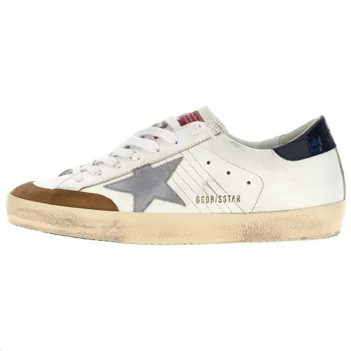 Golden Goose Super Star Cow Leather Low top Skateboard Shoes Men's White