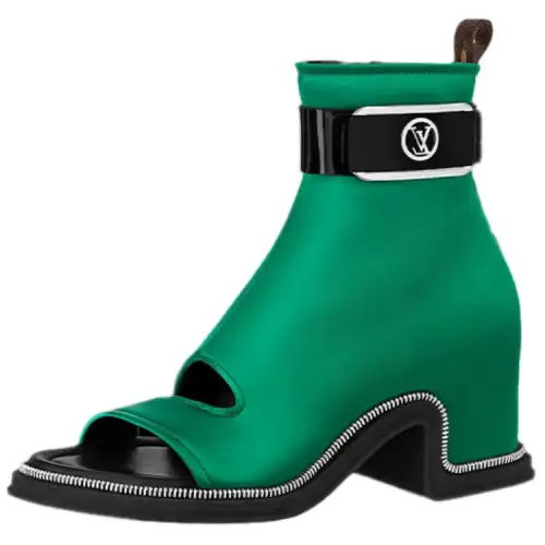 LOUIS VUITTON Moonlight Ankle Boots Women's Green