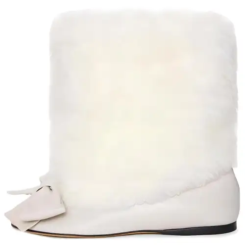 LOEWE Toy Leather Ankle Boots Women's White