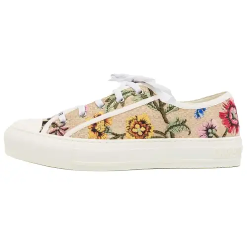 DIOR Walk'n'Dior Low top Stylish Skateboarding Shoes Women's Beige Brown