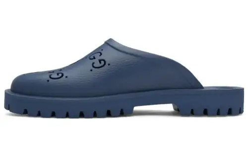 GUCCI GG Slip-On Sandals Indigo Blue