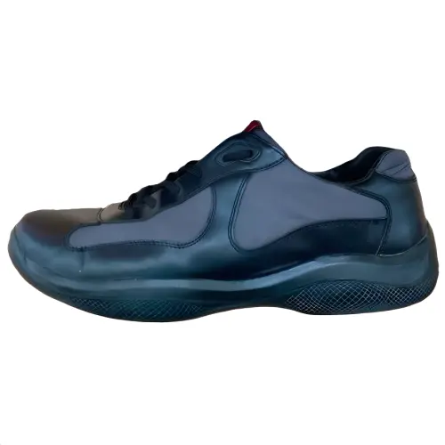 PRADA America's Cup Leather Low top Casual Shoes Men's Black