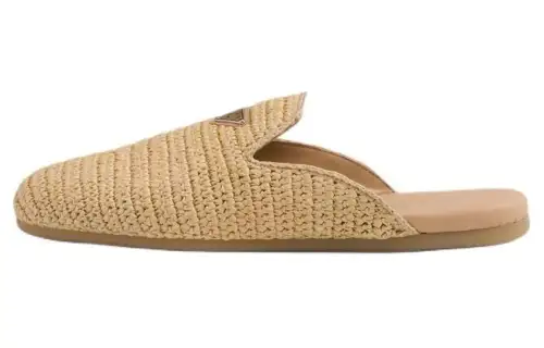 PRADA Closed Toe Slippers Men's Khaki