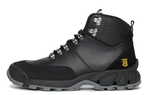 Burberry Cushioning Breathable High top Hiking Shoes Men's Black