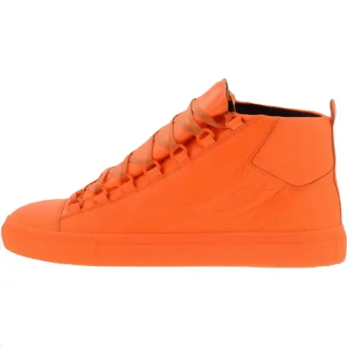 Balenciaga Arena Mid top Skateboard Shoes Men's Orange