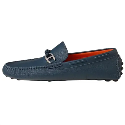 HERMES Alessandro Loafers Men's Blue