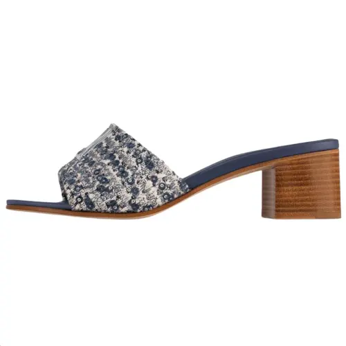 LOUIS VUITTON Capri Slide Slippers 4.5cm Women's Blue
