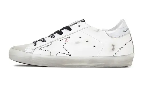 Golden Goose Super Star Stylish Skateboarding Shoes Men's White