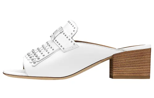 HERMES Alma Slide Slippers Women's White