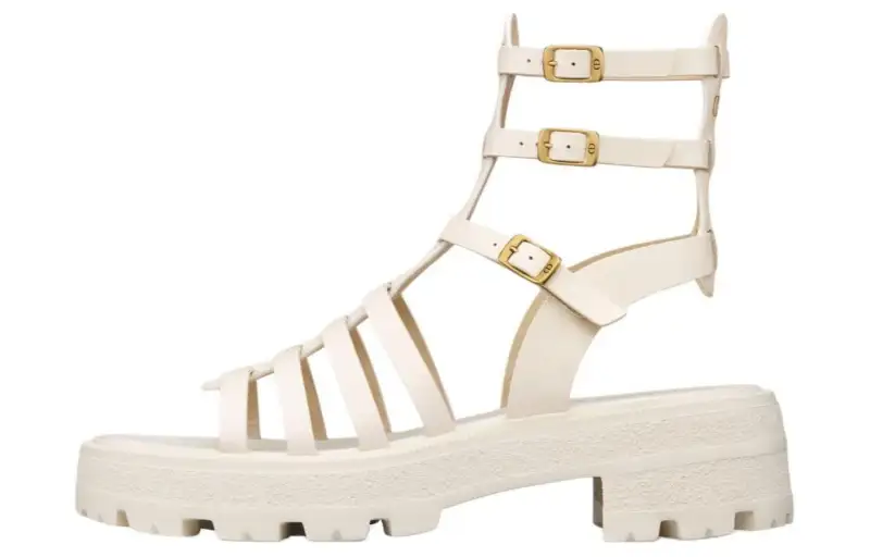 DIOR Bay Roman Sandals Women's White