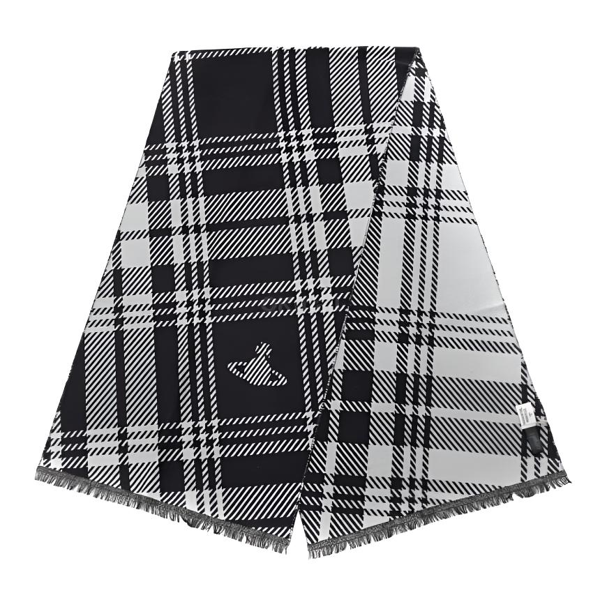Шарф Vivienne Westwood в клетку (черный)