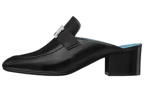 HERMES Paradis Closed Toe Slippers Women's Black