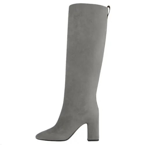 LOUIS VUITTON Donna Knee high Boots 8.5cm Women's Dark Gray
