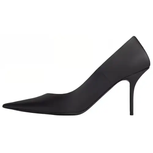 Balenciaga Knife Leather Slim Heel High Heels Women's Black
