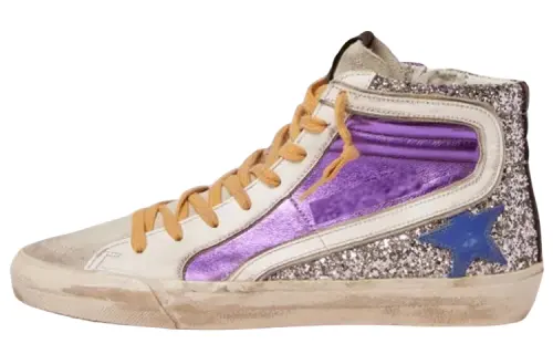Golden Goose Slide Stylish Skateboarding Shoes Women's Purple