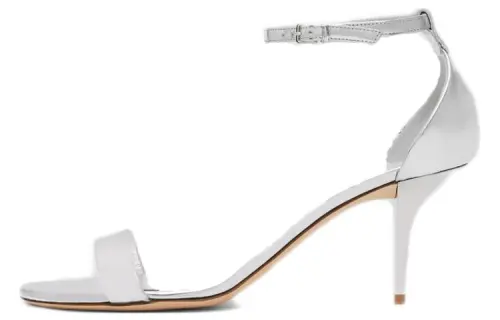 Burberry Leather Stylish Sandal Women's Silver