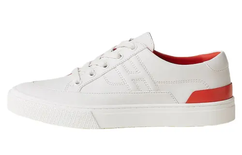 HERMES Deep Leather Low top Stylish Skateboarding Shoes Women's White