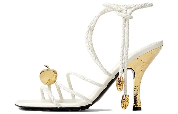 Bottega Veneta Adam One Strap Sandals 9cm Women's White