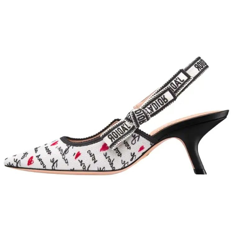 DIOR J'Adior Irregular Heel High Heels 6.5cm Women's White