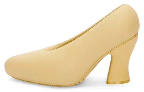 LOEWE Comic Chunky Heel High Heels 9cm Women's Beige Yellow
