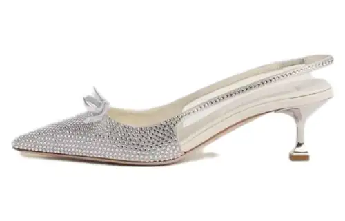 MIU MIU Patent Leather Slim Heel High Heels 5.5cm Women's White