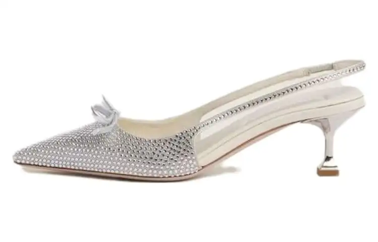 MIU MIU Patent Leather Slim Heel High Heels 5.5cm Women's White