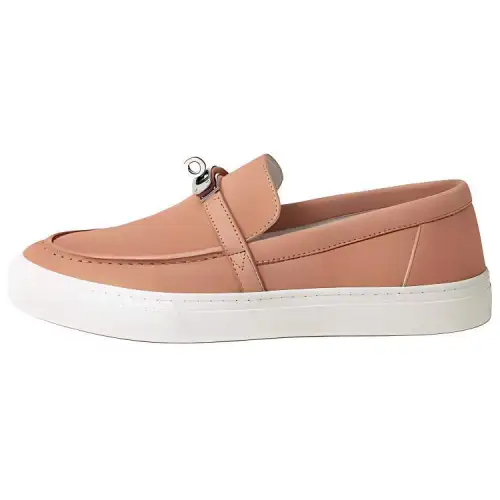 HERMES Game Loafers Women's Pink