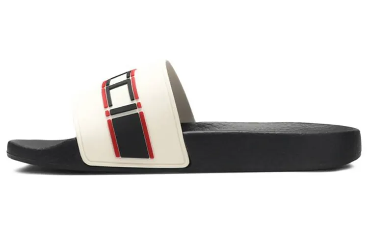 Gucci Wmns Stripe Rubber Slide 'Ecru' Women's