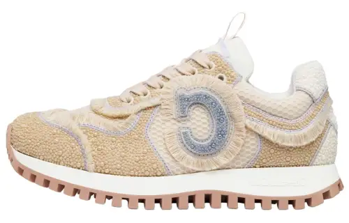 DIOR Fabric Low top Casual Shoes Women's Light Brown
