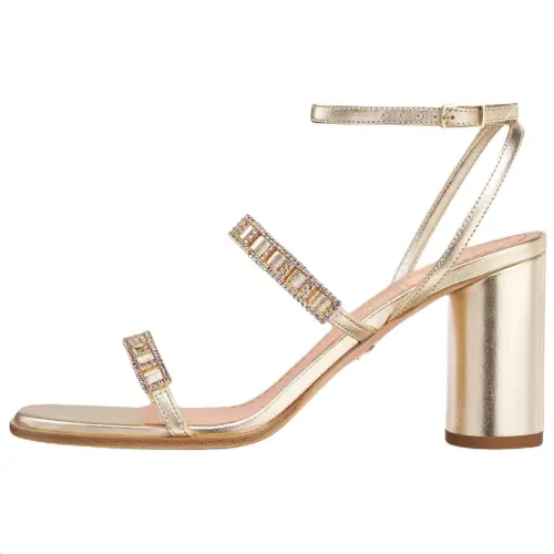 DIOR Diorissime One Strap Sandals 8cm Women's Gold