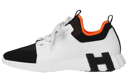 HERMES Depart Low top Casual Shoes Men's White Black