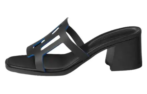 HERMES Slide Slippers Women's Black