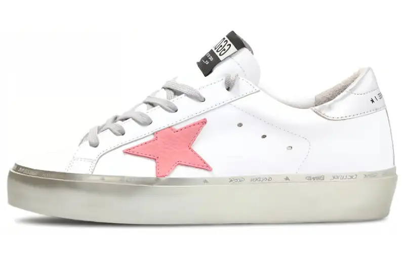 Golden Goose Hi Star Deluxe Brand Low top Stylish Skateboarding Shoes Women's White Distressed